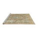 Sideview of Machine Washable Traditional Dark Almond Brown Rug, wshtr3663