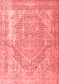 Medallion Red Traditional Rug, tr3663red