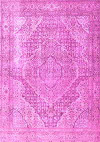 Medallion Pink Traditional Rug, tr3663pnk