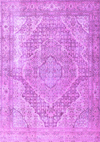 Medallion Purple Traditional Rug, tr3663pur