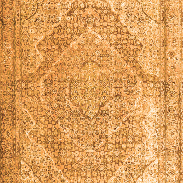Medallion Orange Traditional Rug, tr3663org