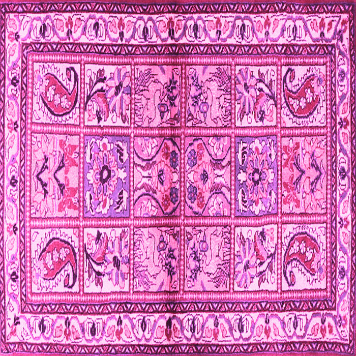 Square Persian Pink Traditional Rug, tr3664pnk