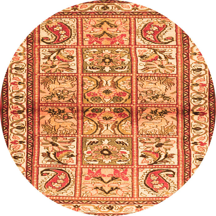 Square Persian Orange Traditional Rug, tr3664org