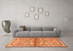 Machine Washable Persian Orange Traditional Area Rugs in a Living Room, wshtr3664org