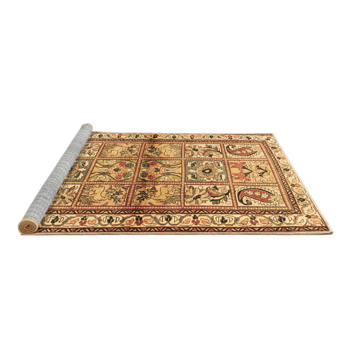 Sideview of Machine Washable Persian Brown Traditional Rug, wshtr3664brn