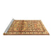 Sideview of Machine Washable Persian Brown Traditional Rug, wshtr3664brn