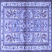 Square Persian Blue Traditional Rug, tr3664blu