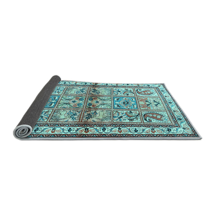Sideview of Persian Light Blue Traditional Rug, tr3664lblu