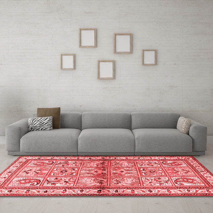 Traditional Red Washable Rugs