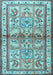 Machine Washable Persian Light Blue Traditional Rug, wshtr3664lblu