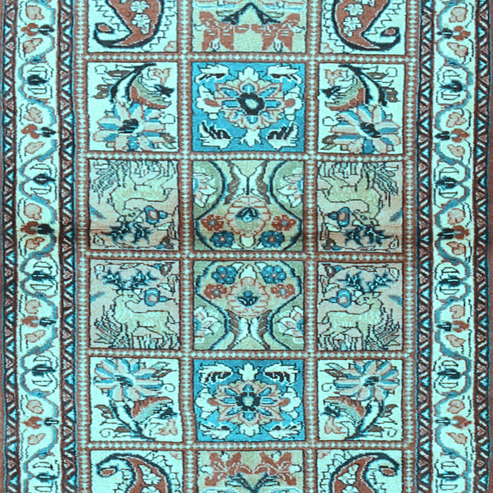 Machine Washable Persian Light Blue Traditional Rug, wshtr3664lblu