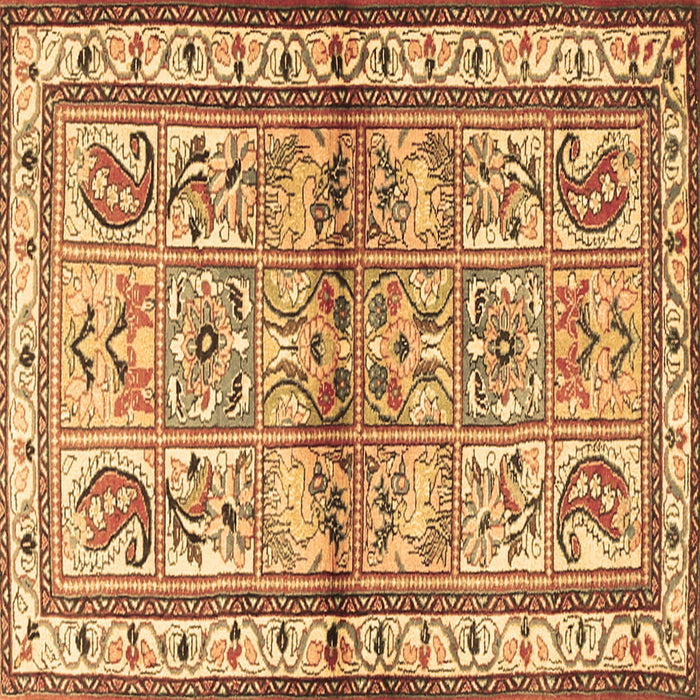 Square Machine Washable Persian Brown Traditional Rug, wshtr3664brn