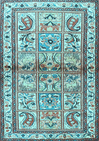 Persian Light Blue Traditional Rug, tr3664lblu