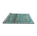 Sideview of Machine Washable Persian Light Blue Traditional Rug, wshtr3664lblu