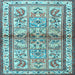Square Persian Light Blue Traditional Rug, tr3664lblu