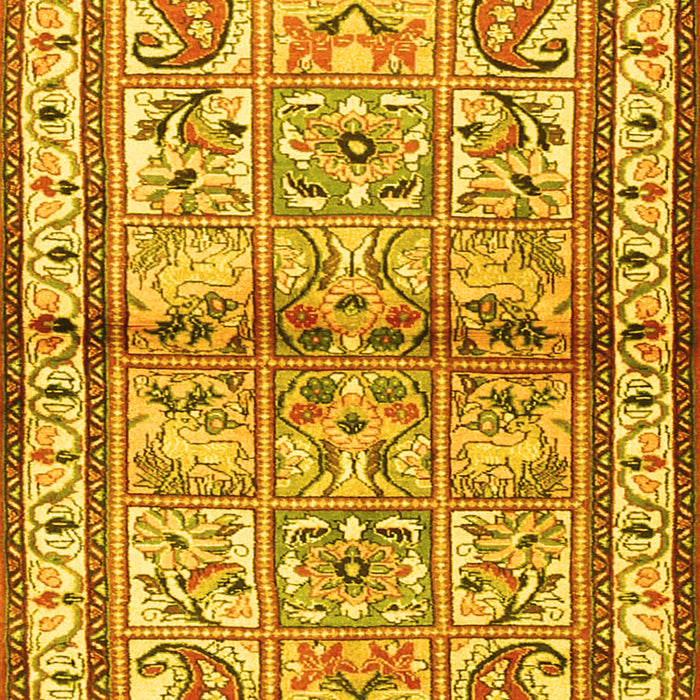 Machine Washable Persian Yellow Traditional Rug, wshtr3664yw