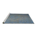 Sideview of Machine Washable Traditional Light Slate Gray Rug, wshtr3665