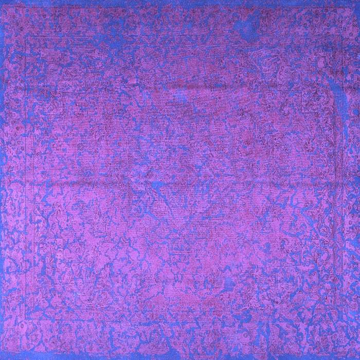 Square Machine Washable Persian Purple Bohemian Area Rugs, wshtr3665pur