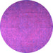 Round Persian Pink Bohemian Rug, tr3665pnk