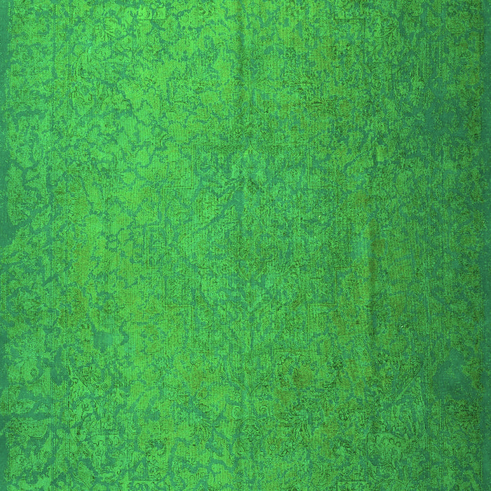 Serging Thickness of Machine Washable Persian Green Bohemian Area Rugs, wshtr3665grn