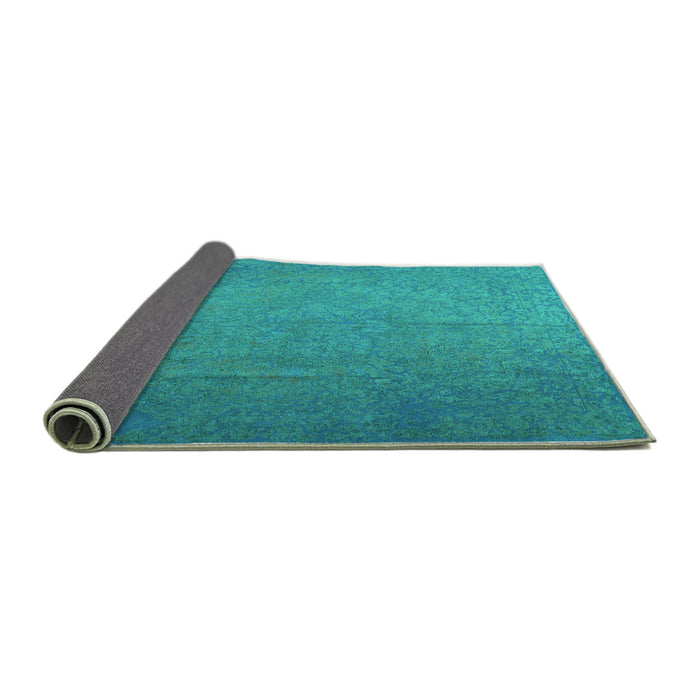 Sideview of Persian Turquoise Bohemian Rug, tr3665turq