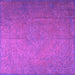 Square Machine Washable Persian Pink Bohemian Rug, wshtr3665pnk