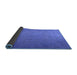 Sideview of Persian Blue Bohemian Rug, tr3665blu