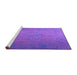 Sideview of Machine Washable Persian Purple Bohemian Area Rugs, wshtr3665pur