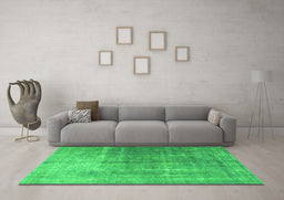 Machine Washable Persian Green Bohemian Area Rugs in a Living Room,, wshtr3666grn