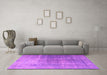 Machine Washable Persian Pink Bohemian Rug in a Living Room, wshtr3666pnk