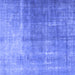 Square Machine Washable Persian Blue Bohemian Rug, wshtr3666blu