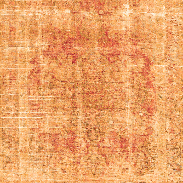 Serging Thickness of Machine Washable Persian Orange Traditional Area Rugs, wshtr3667org