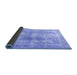 Sideview of Persian Blue Traditional Rug, tr3668blu