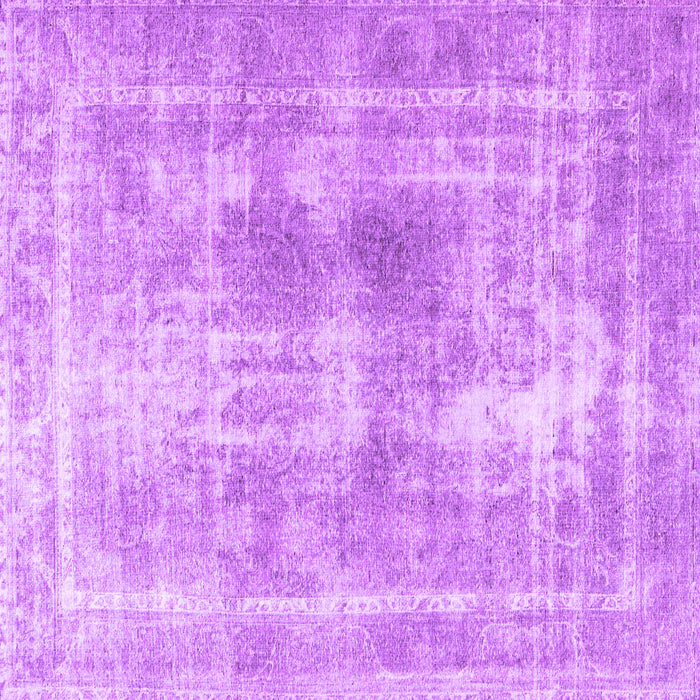Square Machine Washable Persian Purple Traditional Area Rugs, wshtr3668pur