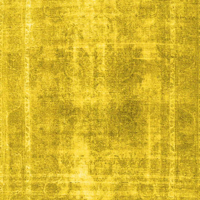 Machine Washable Persian Yellow Traditional Rug, wshtr3668yw