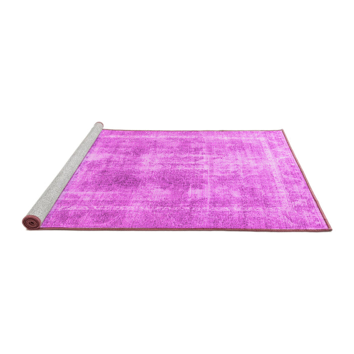 Sideview of Machine Washable Persian Pink Traditional Rug, wshtr3668pnk