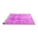 Sideview of Machine Washable Persian Pink Traditional Rug, wshtr3668pnk