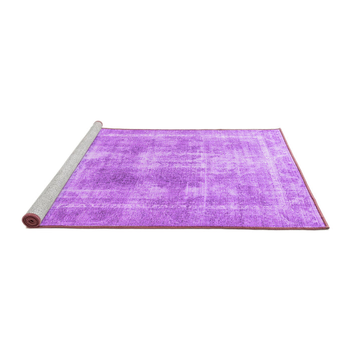 Sideview of Machine Washable Persian Purple Traditional Area Rugs, wshtr3668pur