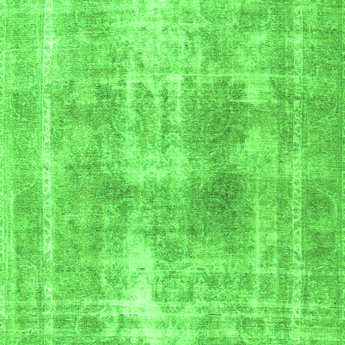 Serging Thickness of Machine Washable Persian Green Traditional Area Rugs, wshtr3668grn