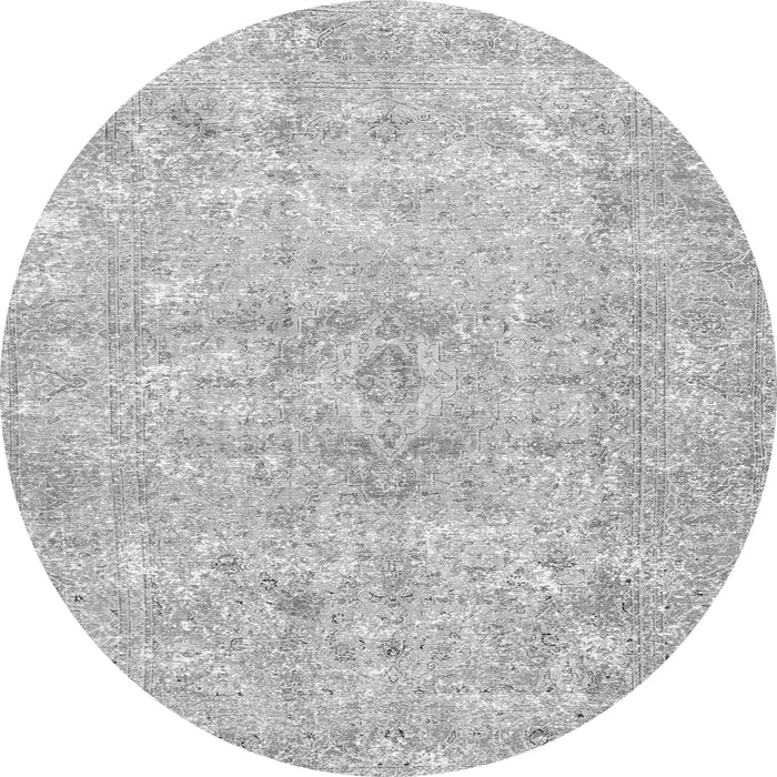 Square Persian Gray Traditional Rug, tr3669gry