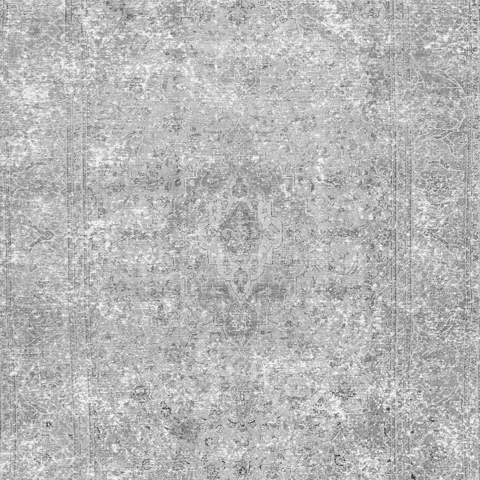 Serging Thickness of Machine Washable Persian Gray Traditional Rug, wshtr3669gry