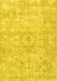 Machine Washable Persian Yellow Traditional Rug, wshtr3669yw