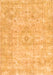 Serging Thickness of Machine Washable Persian Orange Traditional Area Rugs, wshtr3669org