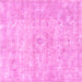 Square Persian Pink Traditional Rug, tr3669pnk