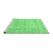 Sideview of Machine Washable Persian Emerald Green Traditional Area Rugs, wshtr3669emgrn