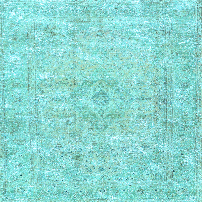 Square Persian Light Blue Traditional Rug, tr3669lblu