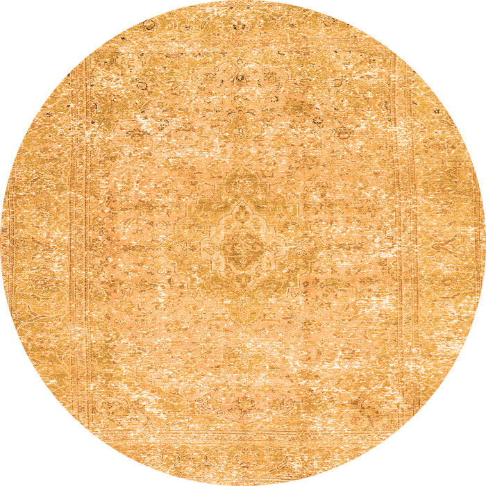 Square Persian Orange Traditional Rug, tr3669org