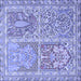 Square Persian Blue Traditional Rug, tr366blu