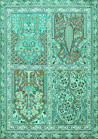 Persian Turquoise Traditional Rug, tr366turq