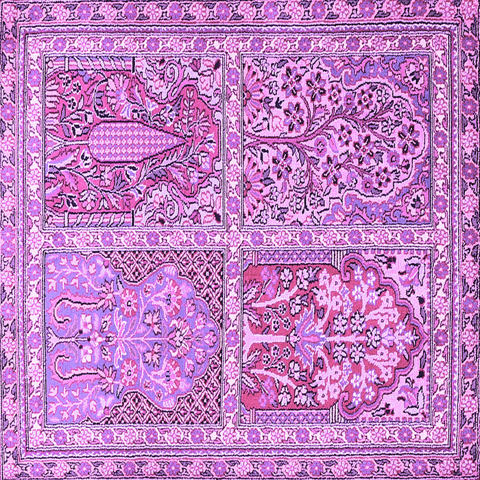 Square Persian Purple Traditional Rug, tr366pur